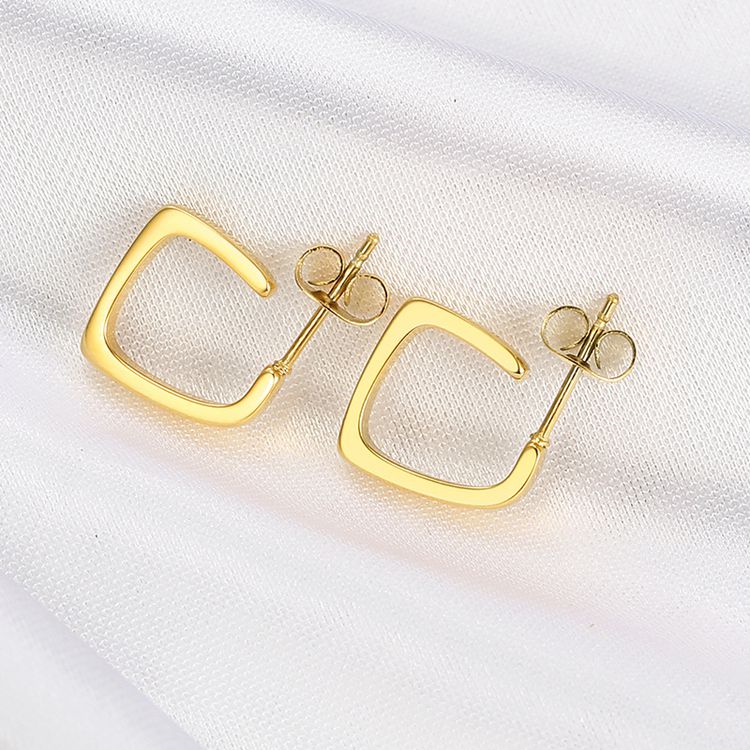 Elegant Women's Square Titanium Earrings Earrings for Girlfriends