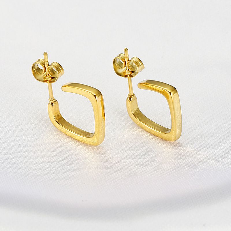 Elegant Women's Square Titanium Earrings Earrings for Girlfriends | Wholesale Jewelry Only 4