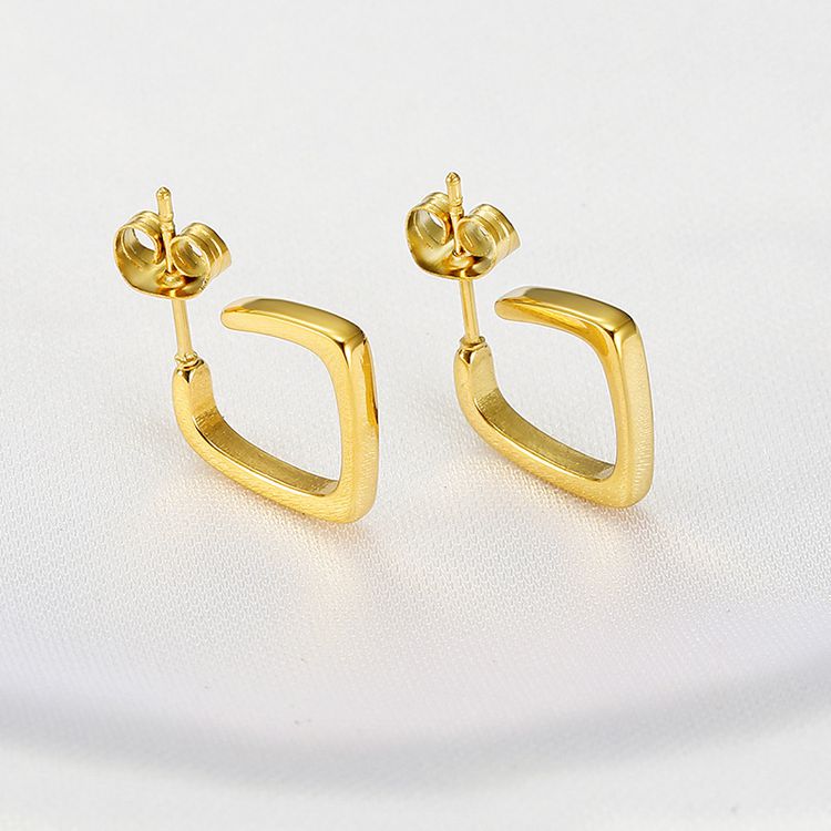 Elegant Women's Square Titanium Earrings Earrings for Girlfriends | Wholesale Jewelry Only 4