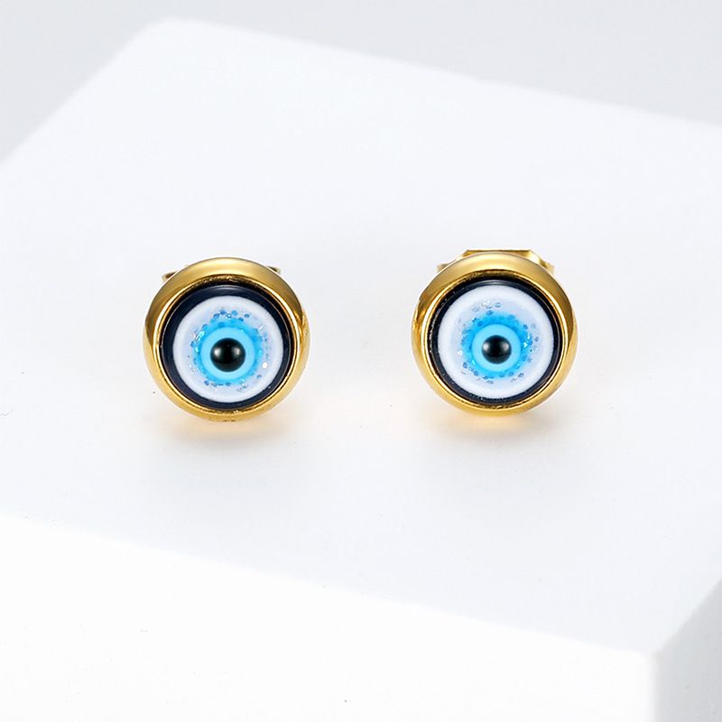 Hip Hop Vintage Devil's Eye Women's Stainless Steel Earrings | Wholesale Jewelry Only 2