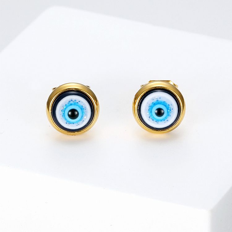 Hip Hop Vintage Devil's Eye Women's Stainless Steel Earrings | Wholesale Jewelry Only 2