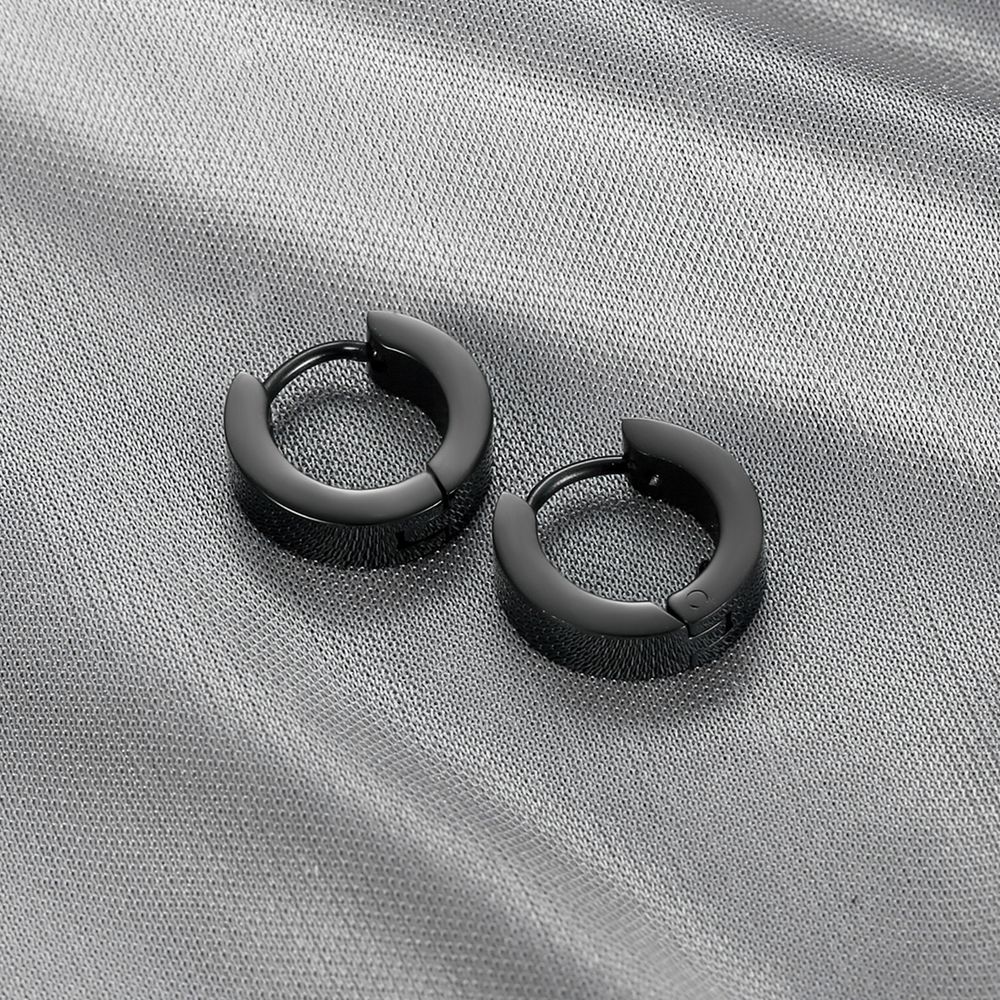 Wholesale hip cool black gold stainless steel clip earrings | Wholesale Jewelry Only 1