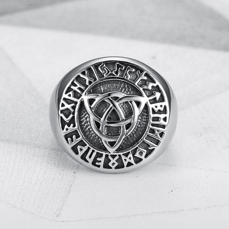 Wholesale Vintage Viking Men's Ring Celtic Stainless Steel Ring