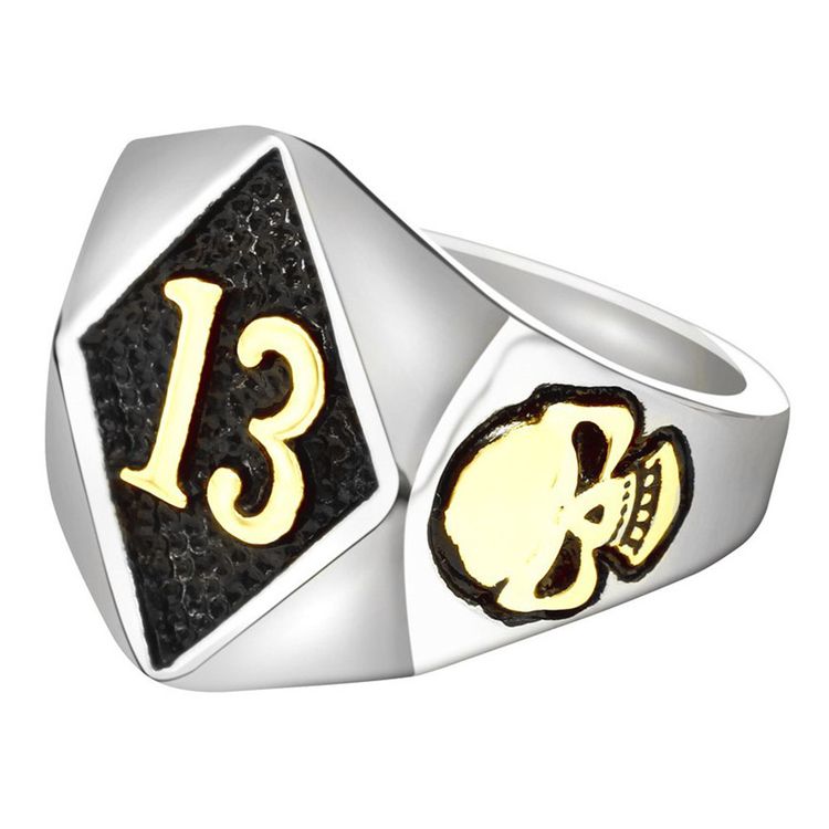 Wholesale Skull Titanium Men's Ring Number 13 Index Finger Ring