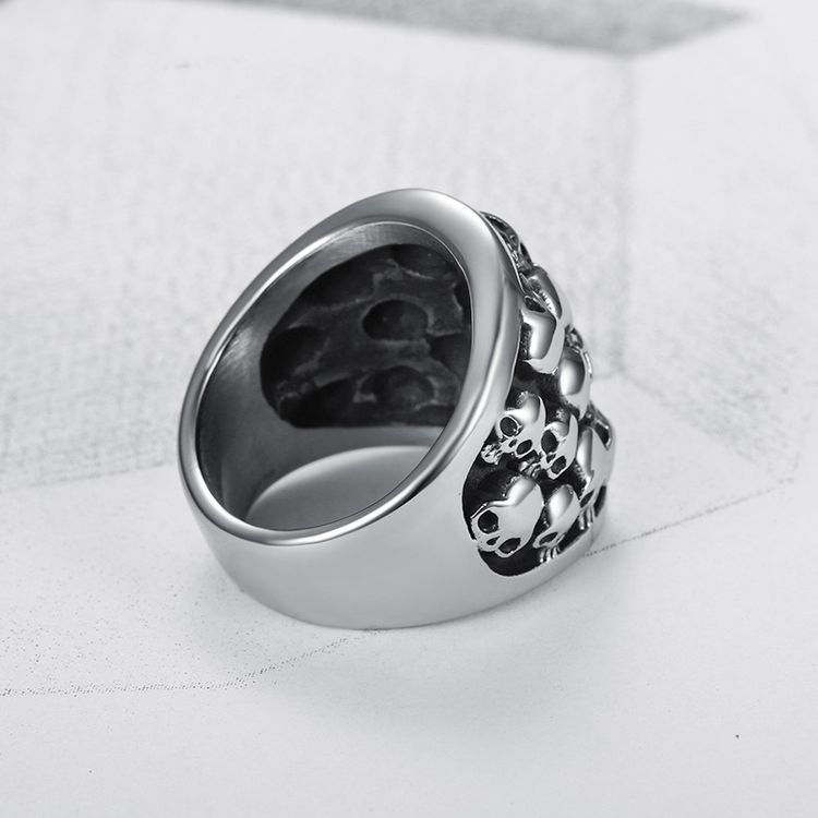 Men's Skull Ring Punk Titanium Rings Wholesale