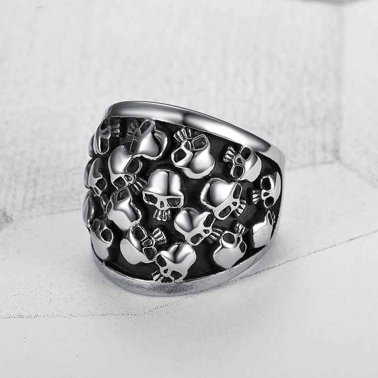 Men's Skull Ring Punk Titanium Rings Wholesale | Wholesale Jewelry Only 2