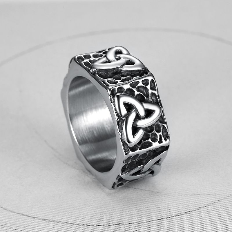 Street Hip Hop British Ring Viking Titanium Steel Ring | Wholesale Jewelry Only 1