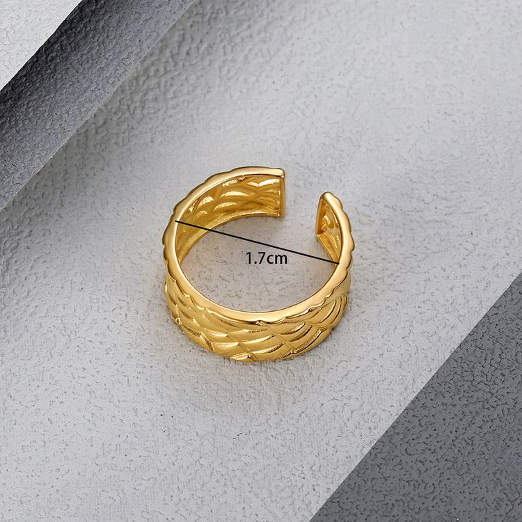 Adjustable Diamond Checkered Opening Elegant Titanium Women's Ring