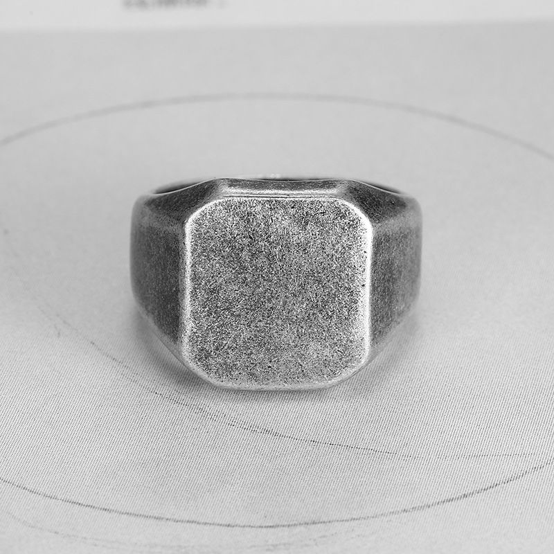 Retro Nostalgic Glossy Titanium Stainless Steel Men's Ring | Wholesale Jewelry Only 1