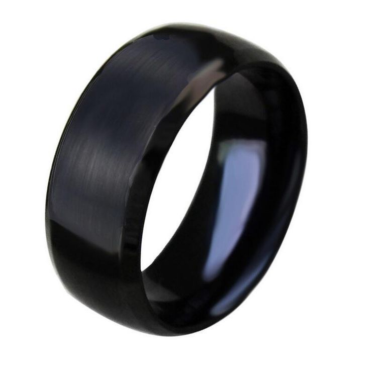 Retro Tungsten steel ring brushed titanium steel men's ring