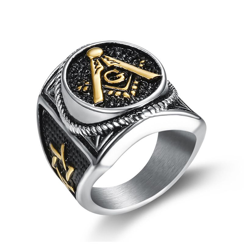 Vintage Hexagon 316L Stainless Steel Men's Ring | Wholesale Jewelry Only 0