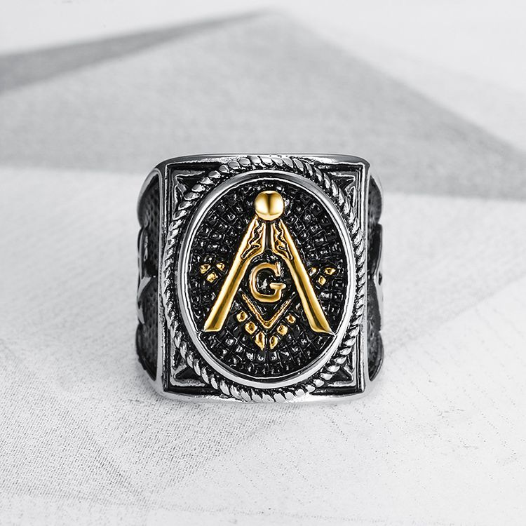 Vintage Hexagon 316L Stainless Steel Men's Ring | Wholesale Jewelry Only 2