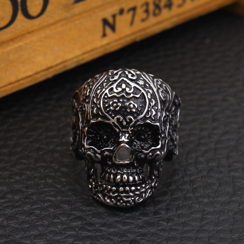 Retro Men's Skull Ring Stainless Steel Ring | Wholesale Jewelry Only 2