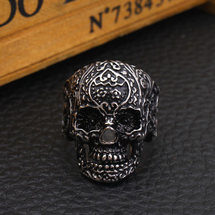 Retro Men's Skull Ring Stainless Steel Ring | Wholesale Jewelry Only 2