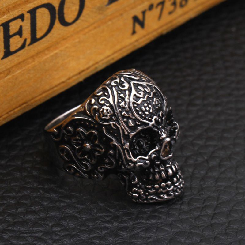 Retro Men's Skull Ring Stainless Steel Ring | Wholesale Jewelry Only 3
