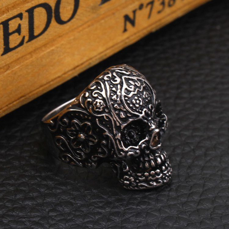 Retro Men's Skull Ring Stainless Steel Ring | Wholesale Jewelry Only 3