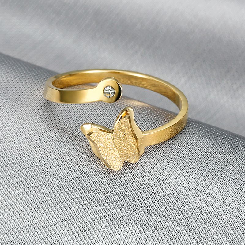 Wholesale Adjustable Butterfly Zirconia Women's Titanium Ring | Wholesale Jewelry Only 0
