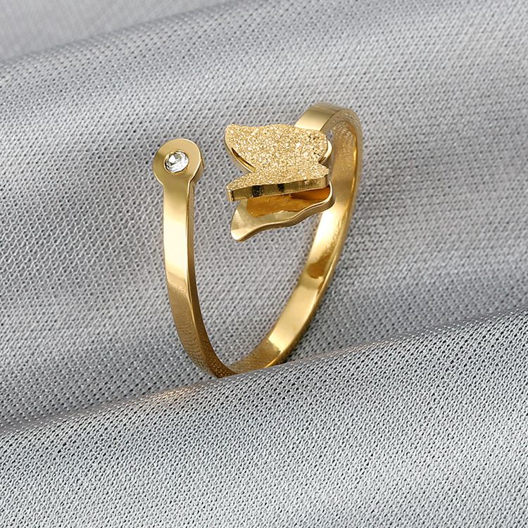 Wholesale Adjustable Butterfly Zirconia Women's Titanium Ring | Wholesale Jewelry Only 4
