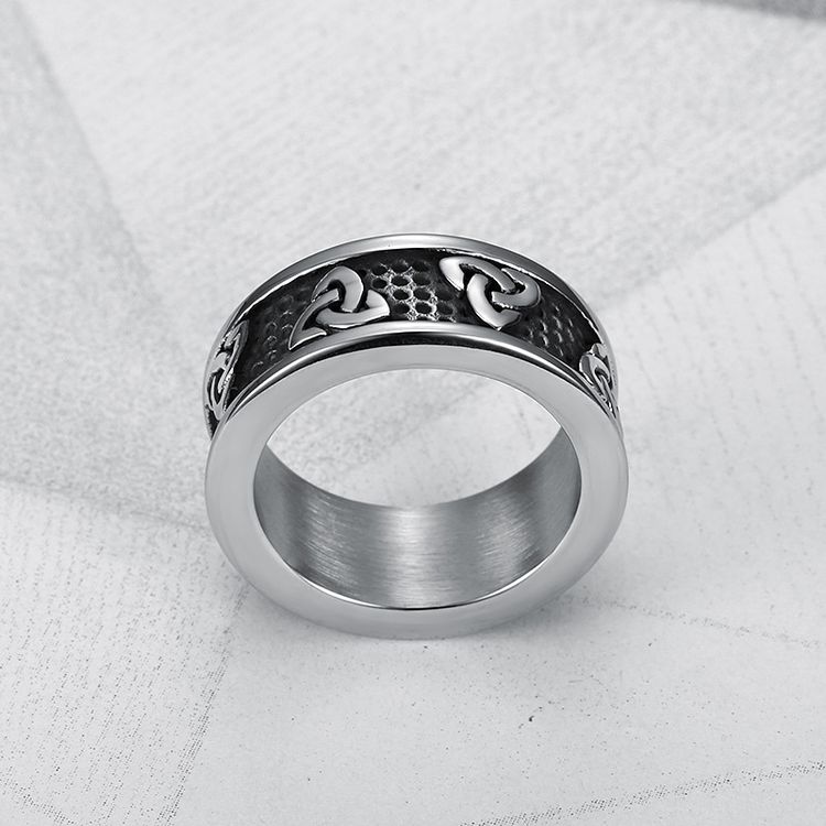 Vintage Viking Celtic Stainless Steel Men's Ring