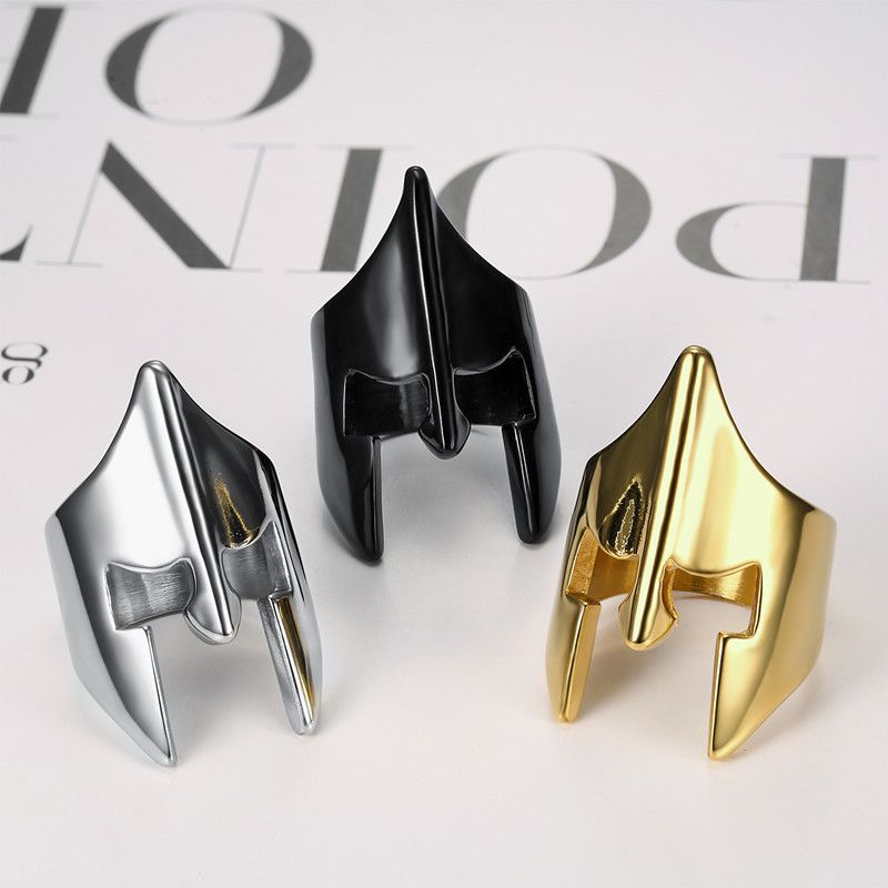 Punk Hip Hop Rock Mask Men's Stainless Steel Ring | Wholesale Jewelry Only 4