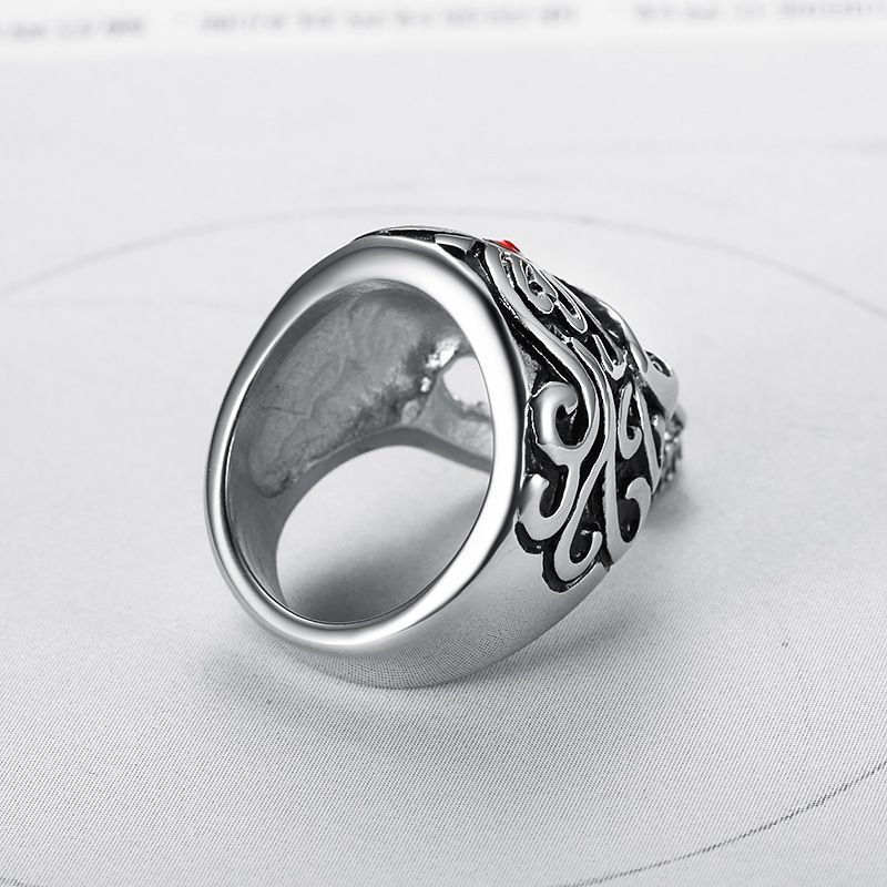 Wholesale Punk Skull Titanium Men's Vintage Ring | Wholesale Jewelry Only 4