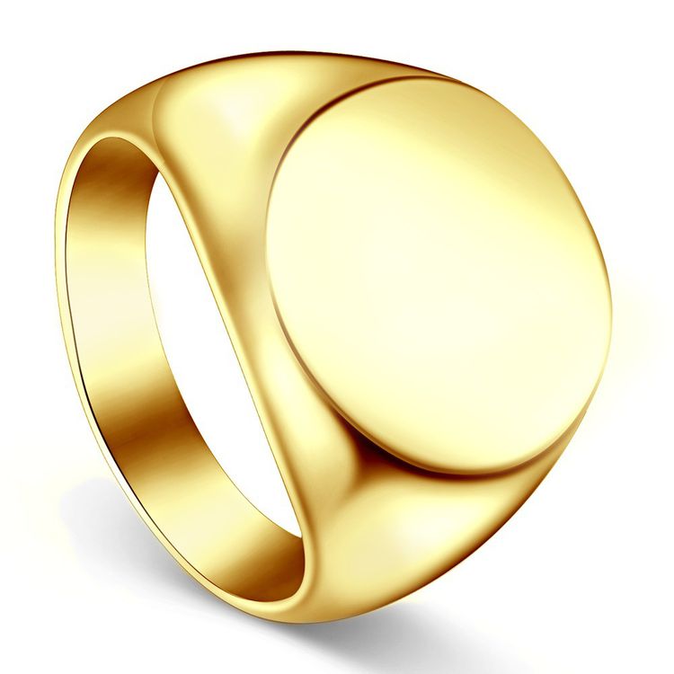 Polished Round Head Bully Men's Titanium Ring