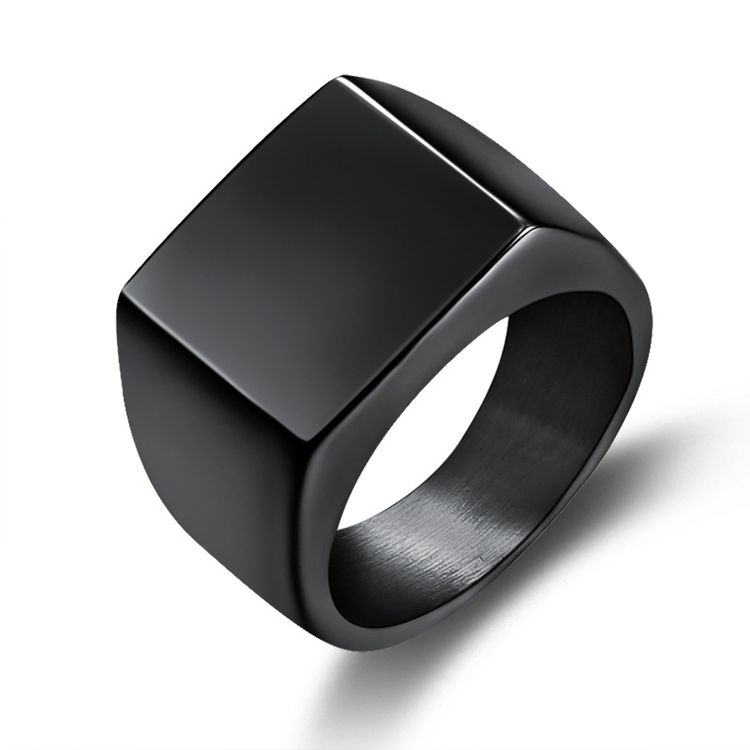 Wholesale Stylish Glossy Men's Stainless Steel Ring