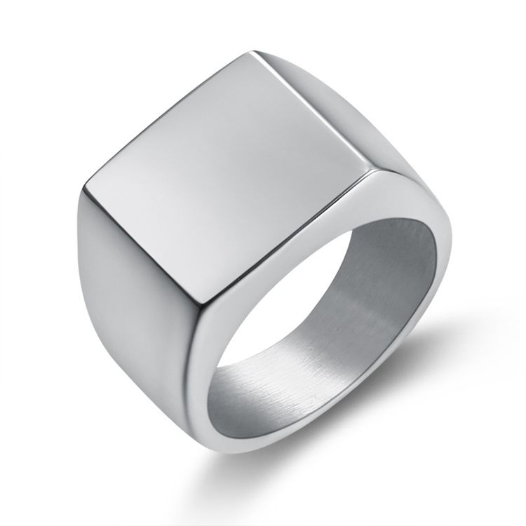 Wholesale Stylish Glossy Men's Stainless Steel Ring