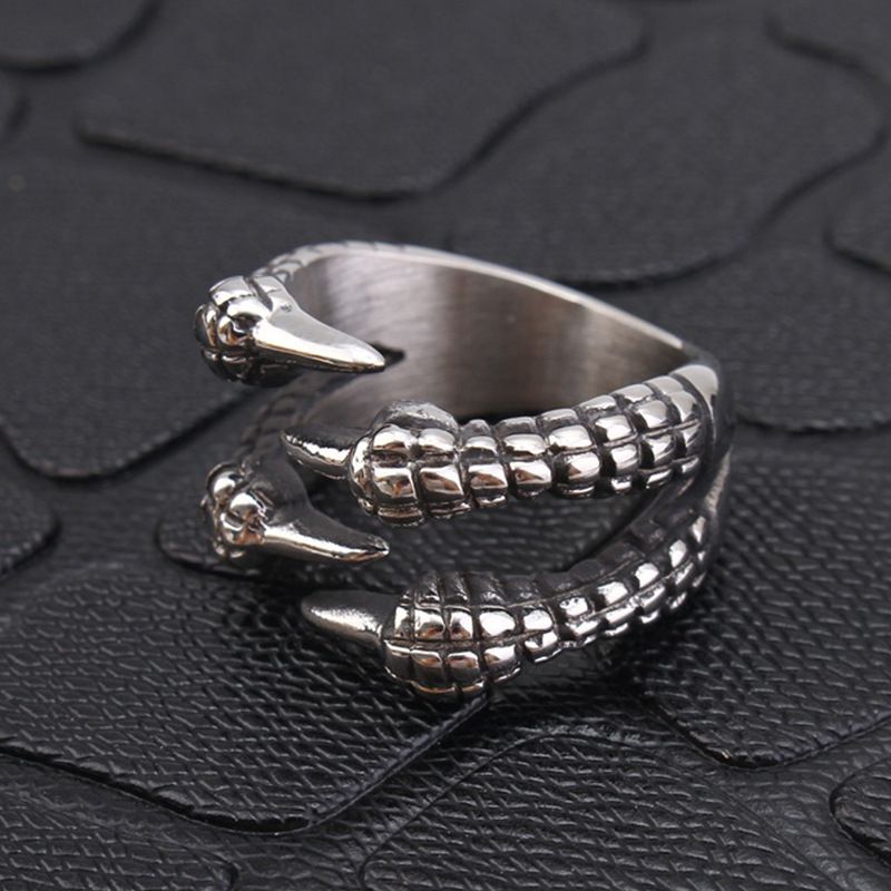 Titanium Punk Eagle Claw Vintage Men's Stainless Steel Ring | Wholesale Jewelry Only 1