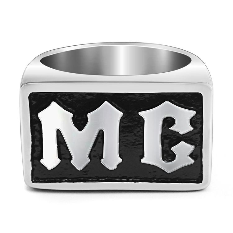 Wholesale Men's Alphabet Titanium Steel Ring Ancient Fashion
