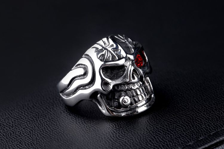 Men's Titanium Steel Ring Personalized Skull Punk Vintage