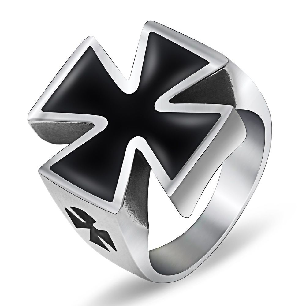 Vintage Titanium Steel Men's Ring Exaggerated Drip Ring | Wholesale Jewelry Only 0
