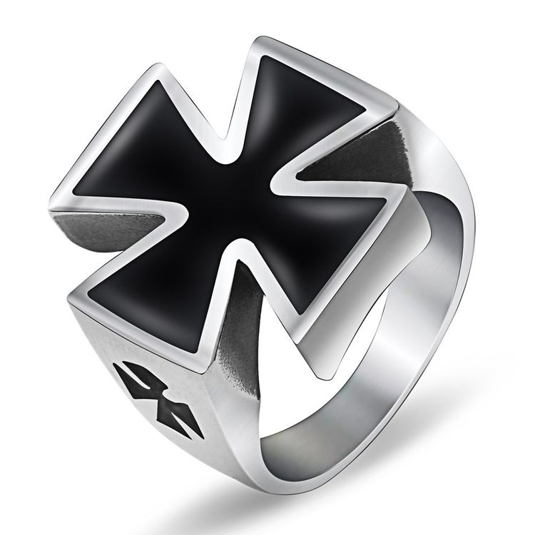Vintage Titanium Steel Men's Ring Exaggerated Drip Ring