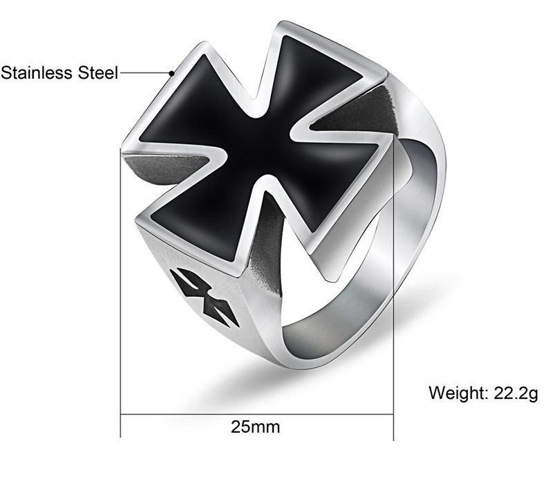 Vintage Titanium Steel Men's Ring Exaggerated Drip Ring | Wholesale Jewelry Only 4