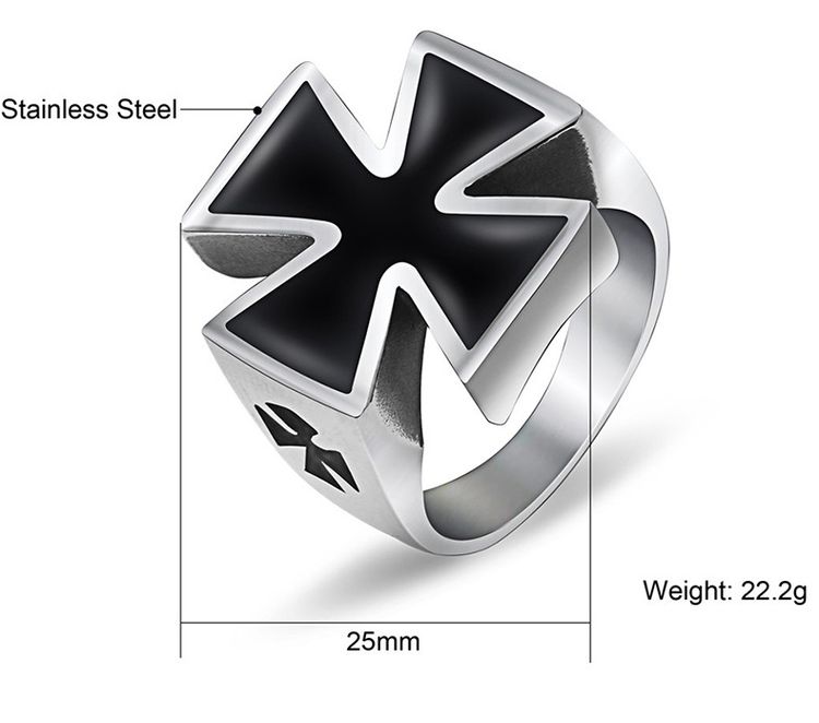 Vintage Titanium Steel Men's Ring Exaggerated Drip Ring | Wholesale Jewelry Only 4