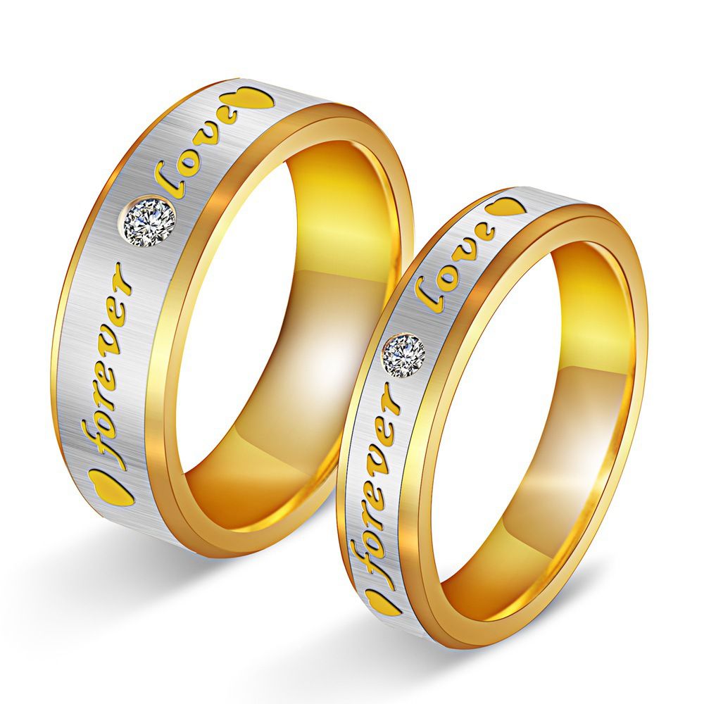 Factory Jewelry Wholesale Fashion Romantic Couple Ring Titanium Ring Stainless Steel Accessories | Wholesale Jewelry Only 0