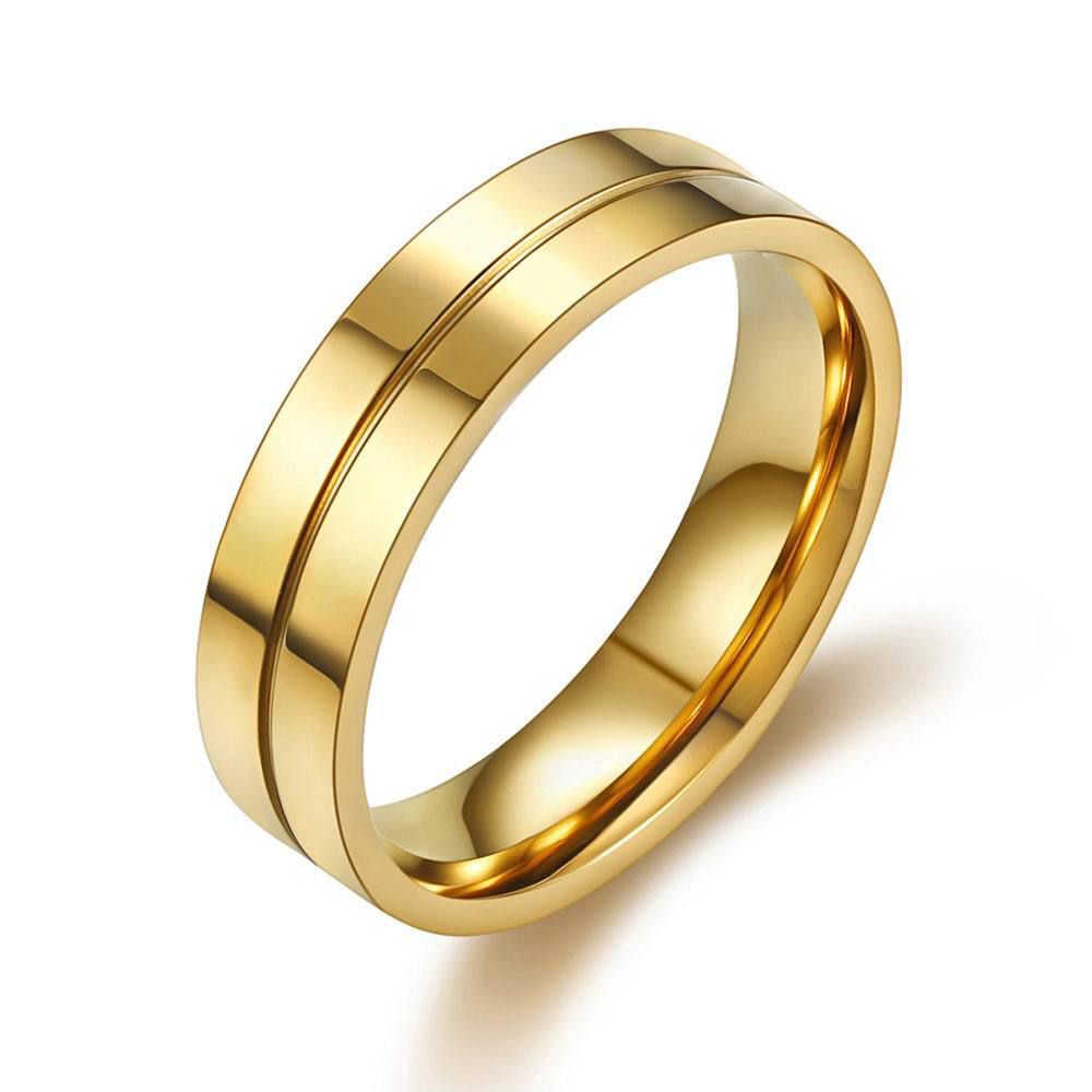 Hot new stainless steel fashion 18K men's and women's rings Couple titanium steel ring | Wholesale Jewelry Only 3