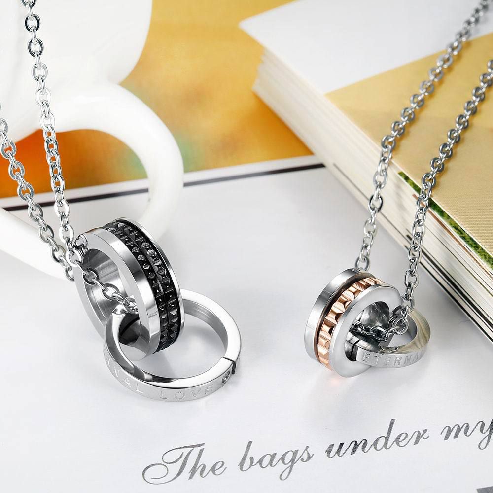 Fashion Celebrity Sawtooth Titanium Stainless Steel Couple necklace | Wholesale Jewelry Only 1