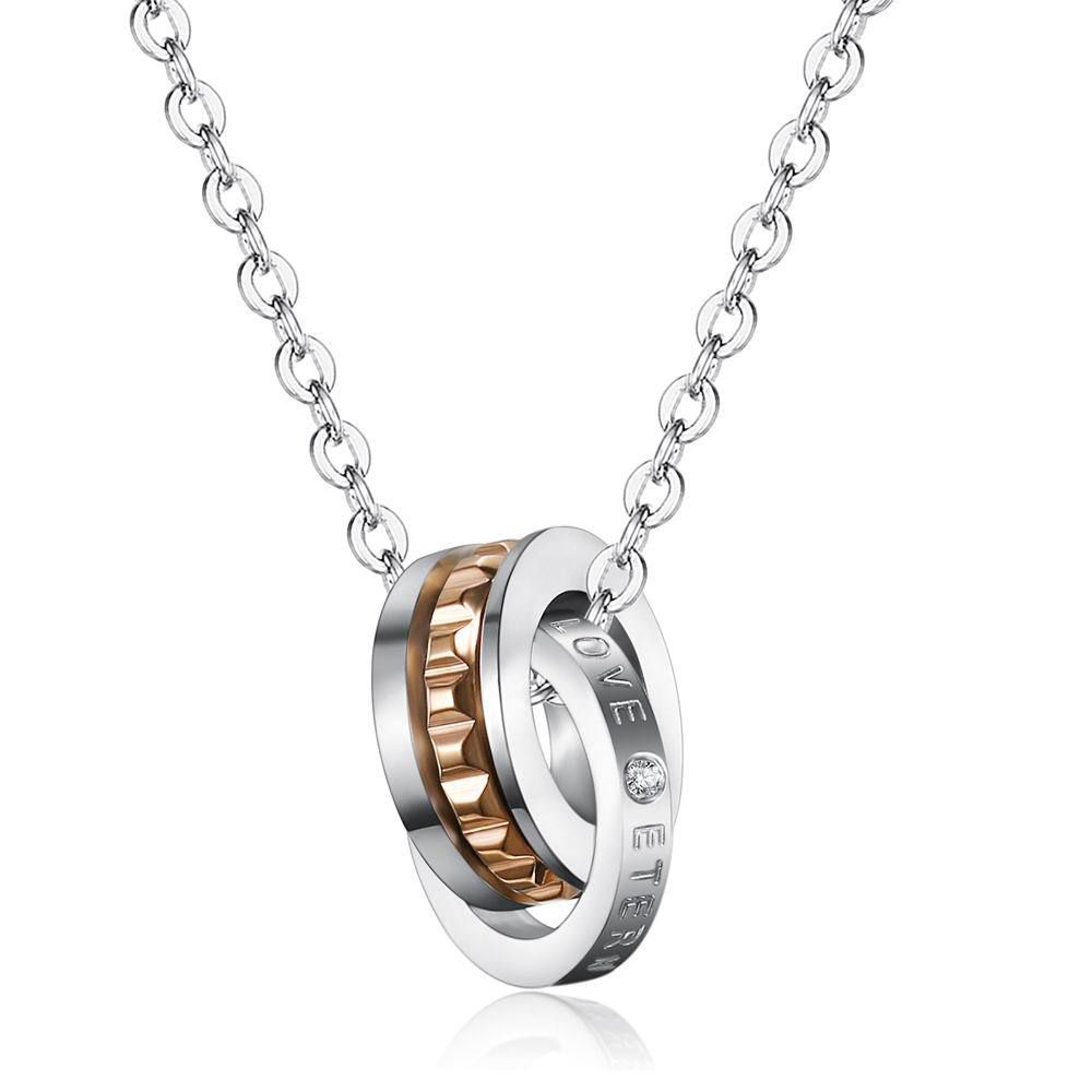 Fashion Celebrity Sawtooth Titanium Stainless Steel Couple necklace | Wholesale Jewelry Only 2