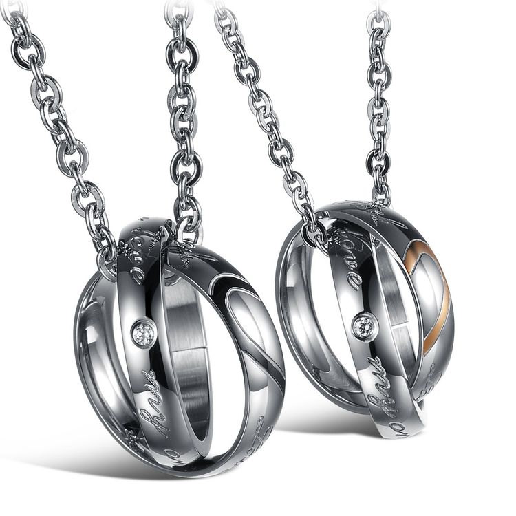 Wholesale Fashion Heart Pendant Titanium Stainless Steel Couple Necklace