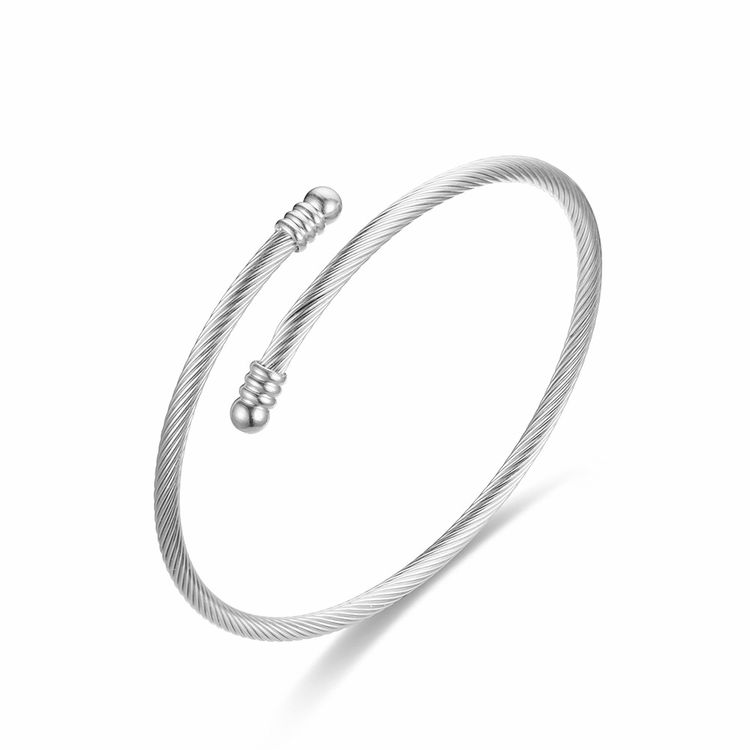 Adjustable Fashion Stainless Steel Opening Bracelet | Wholesale Jewelry Only 2
