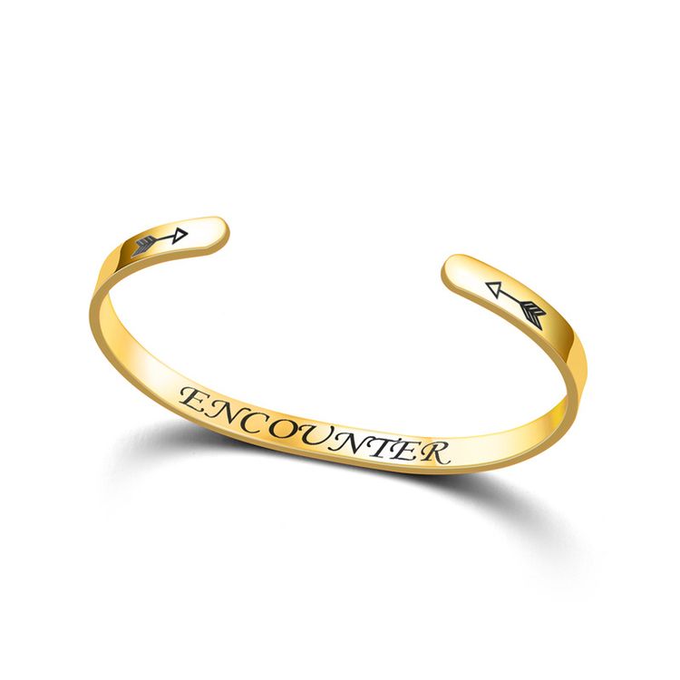 Titanium Steel C-shaped Encounter opening Adjustable Bracelet | Wholesale Jewelry Only 9