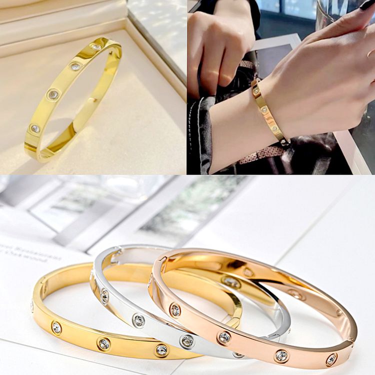 Wholesale Starry Star Zirconia Titanium Steel Bracelet