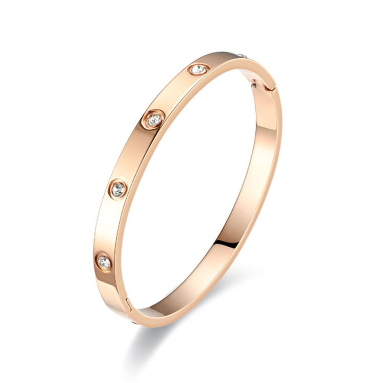 Wholesale Starry Star Zirconia Titanium Steel Bracelet