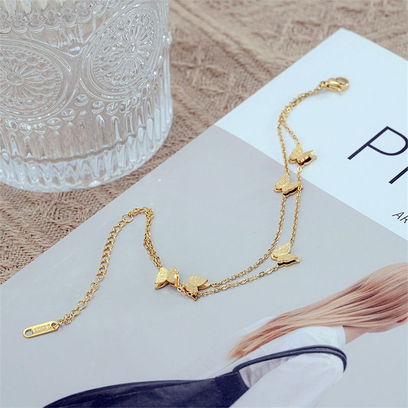Fashion Wholesale 316L Titanium Steel Butterfly Bracelet | Wholesale Jewelry Only 0