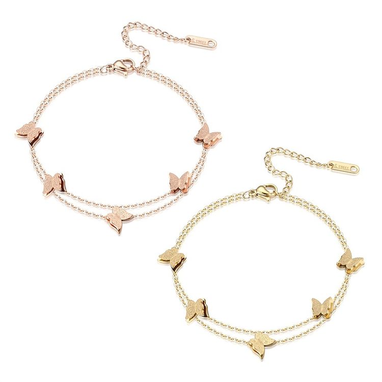 Fashion Wholesale 316L Titanium Steel Butterfly Bracelet