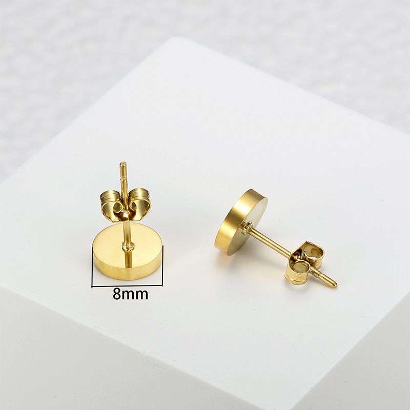 Wholesale Fashion Roman Numerals Titanium Stud Earrings for Women | Wholesale Jewelry Only 2