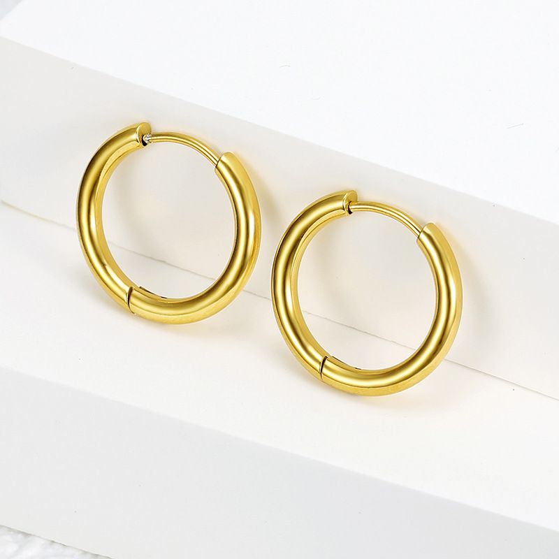 Wholesale Trandy Stainless Steel Clip Earrings 18k Gold Plated | Wholesale Jewelry Only 0