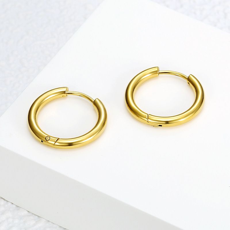 Wholesale Trandy Stainless Steel Clip Earrings 18k Gold Plated | Wholesale Jewelry Only 1