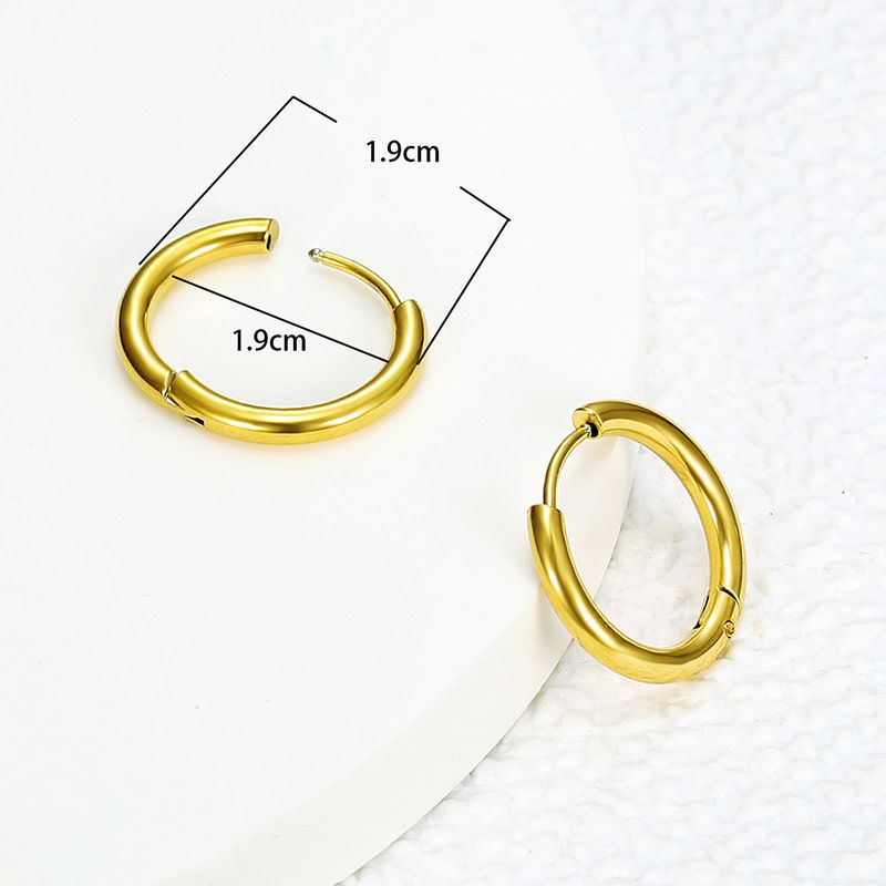 Wholesale Trandy Stainless Steel Clip Earrings 18k Gold Plated | Wholesale Jewelry Only 3